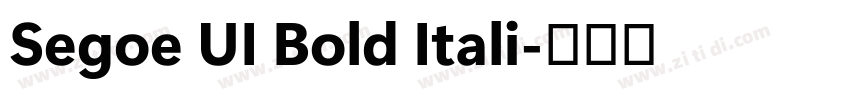 Segoe UI Bold Itali字体转换